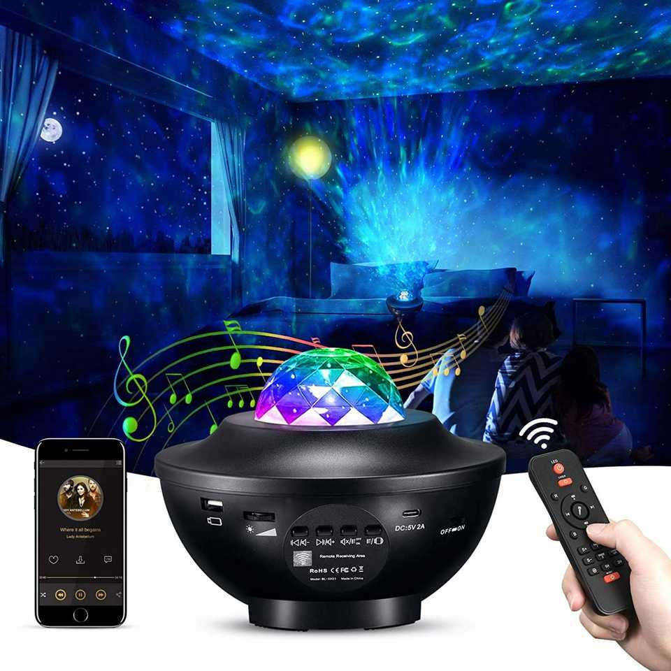 Smart Star Led Night Starry Projector Light Laser Sky Star Projector Bt Music Speaker Projector With Remote Control