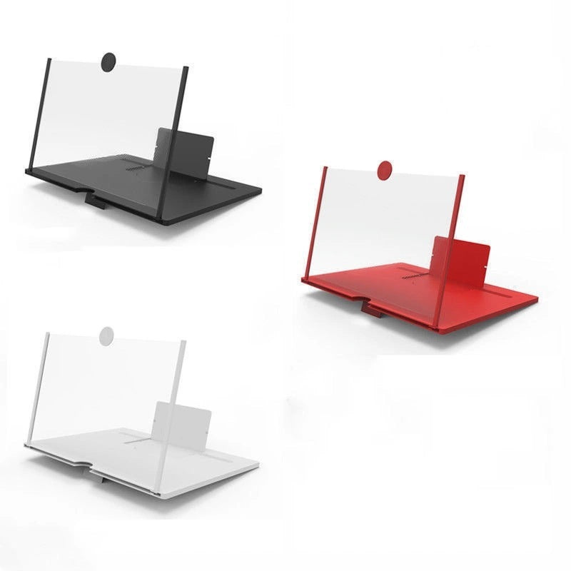 Plastic Mobile Phone Screen Amplifier 10/12 Inch Desktop Pull-Out HD Video Lazy Magnifying Glass Stand