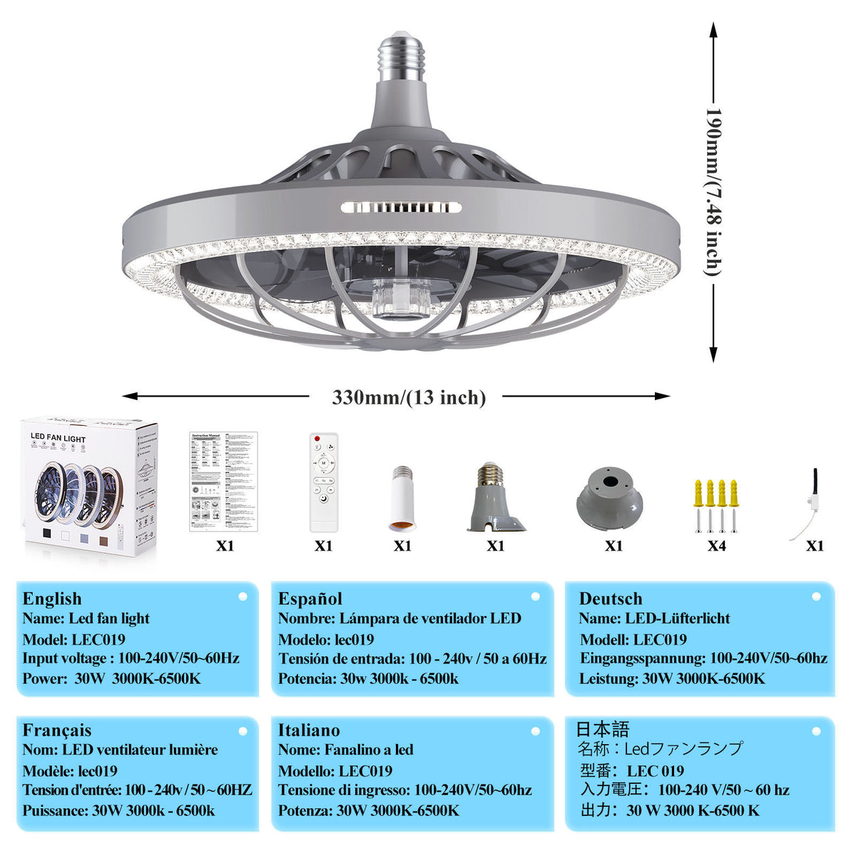 Ceiling Led Fan Light