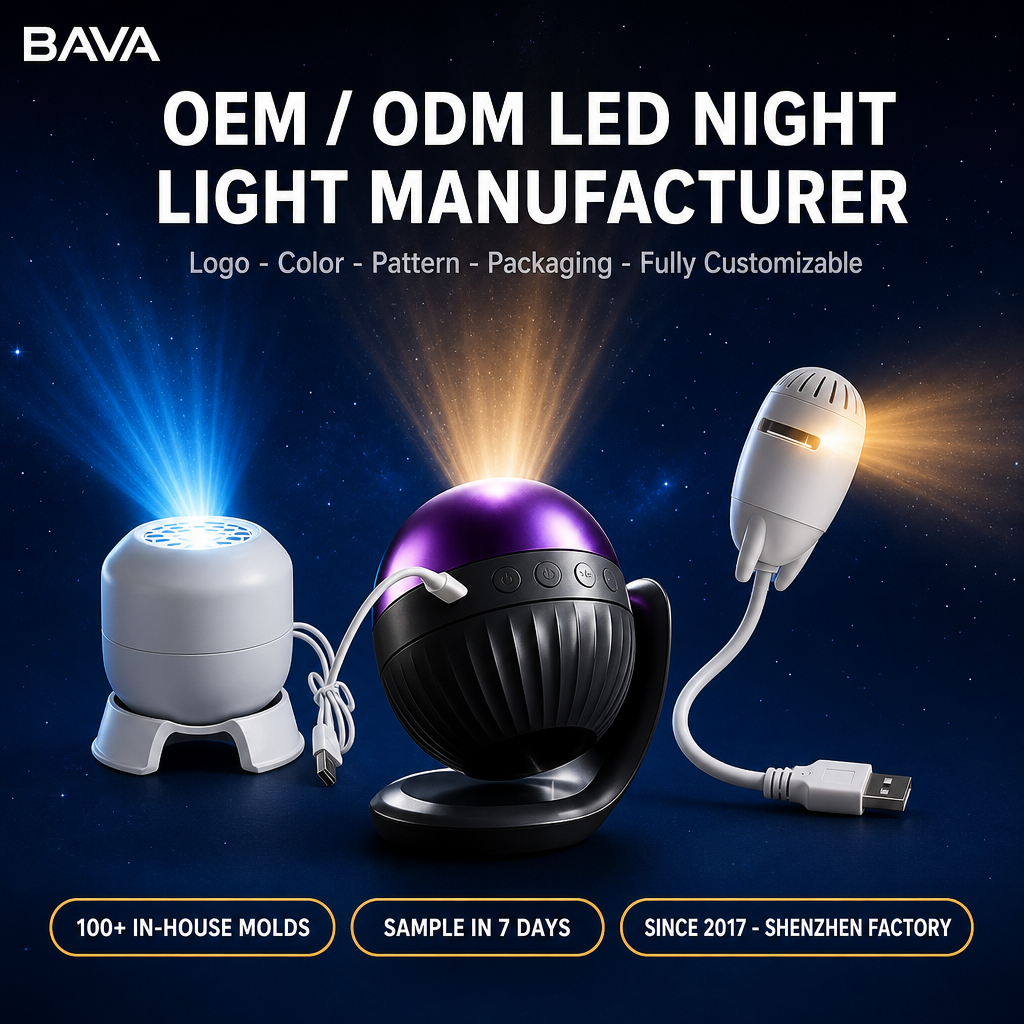 2026 USB Powered ABS LED Night Light Projector Galaxy Star Nebula Aurora Sky Dynamic Rotating Light for Kids Bedroom
